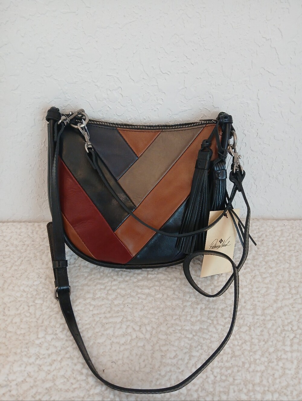 Patricia Nash Calanna Hobo In Retro Colorblock NWT